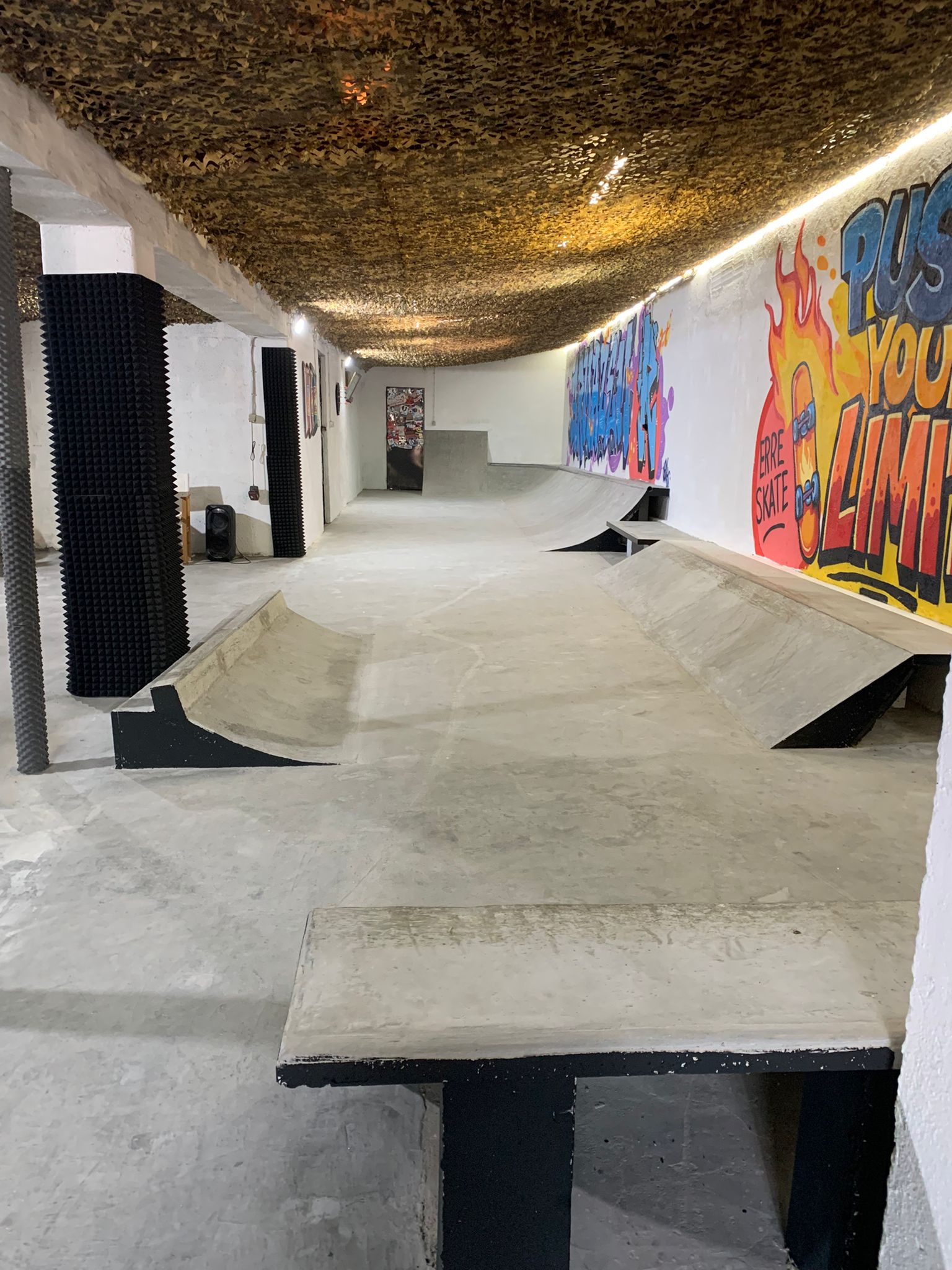 Zona de prática no armazém